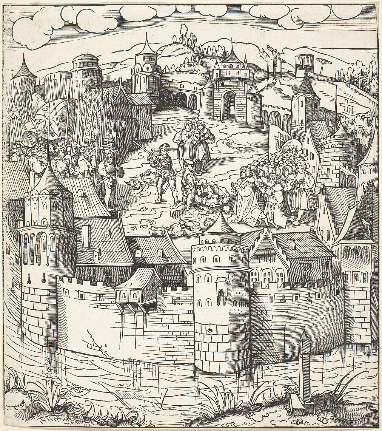Execution of a Man at a Market-Place of a Town by Leonhard Beck