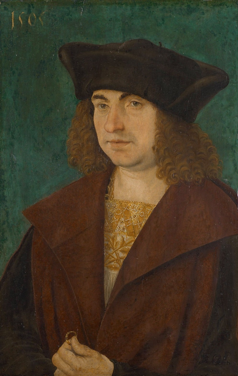 Portrait of a man with ring by Leonhard Beck
