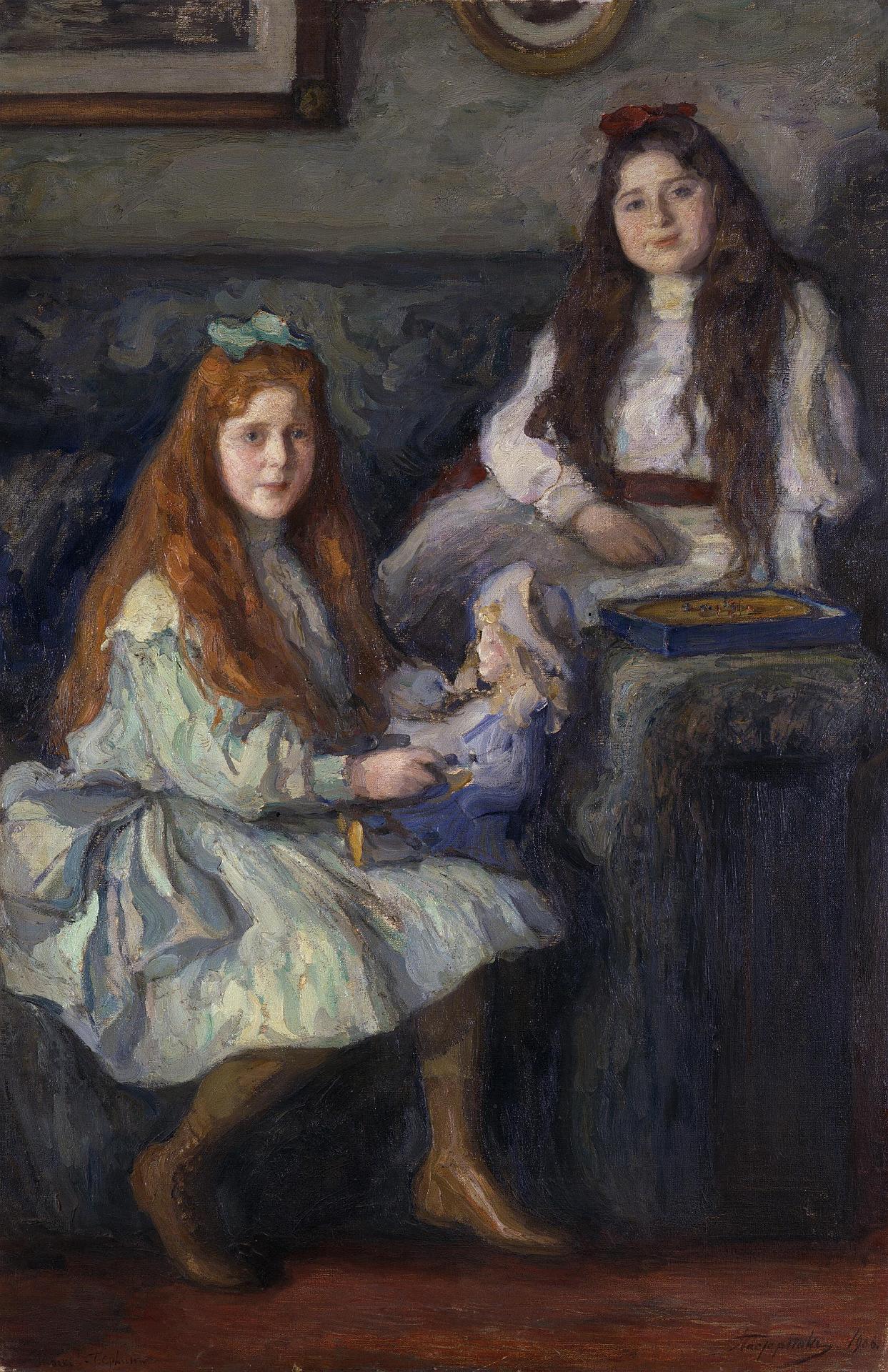 Portrait of the Daughters of the Manufacturer Vysotsky by Leonid Pasternak