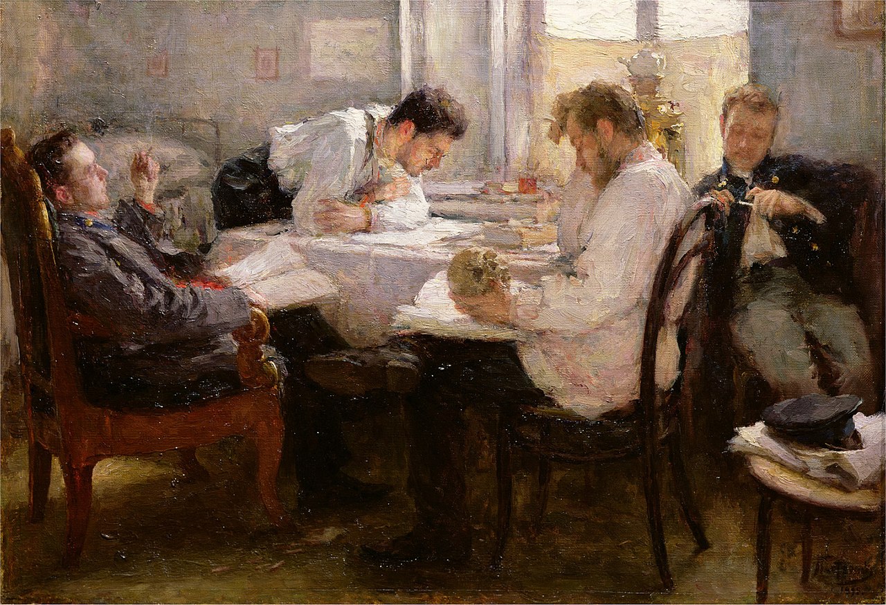 The Night before the Exam by Leonid Pasternak