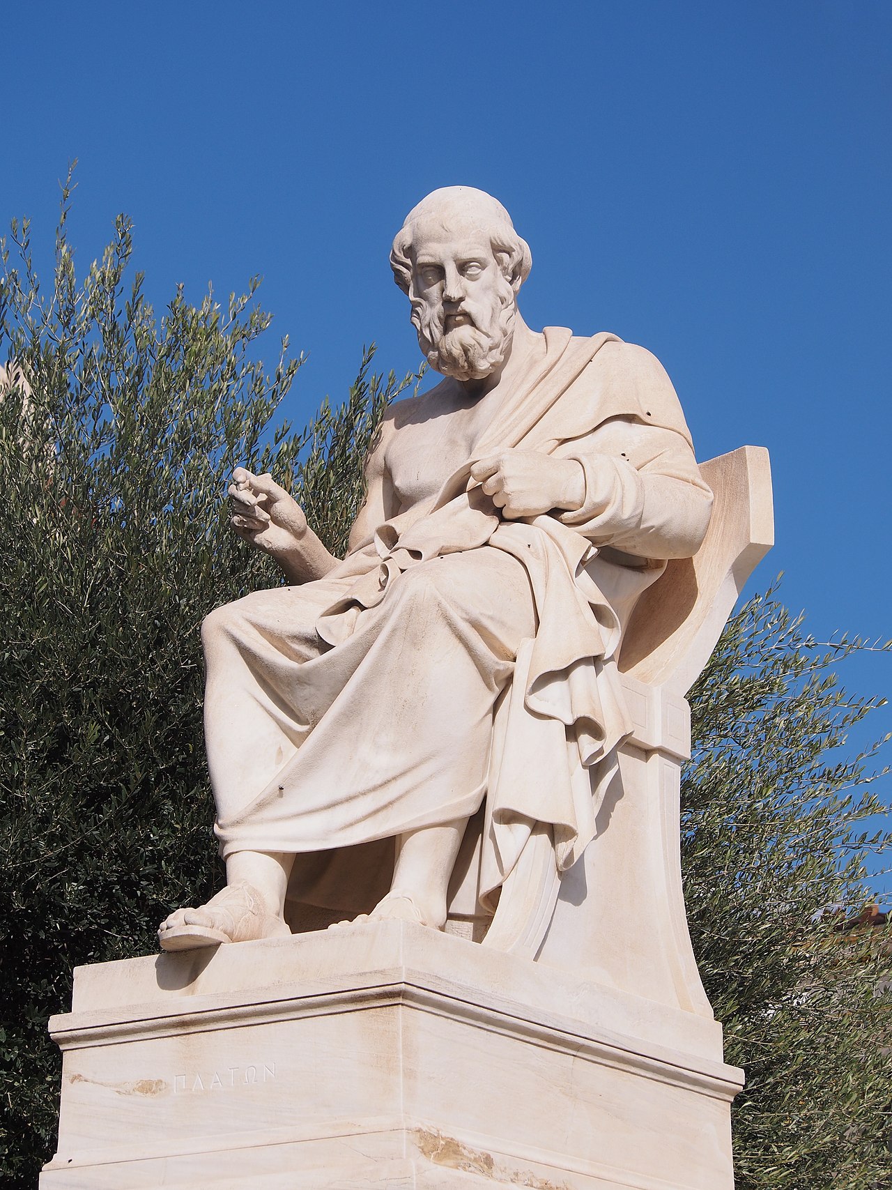 Plato statue, Athens by Leonidas Drosis