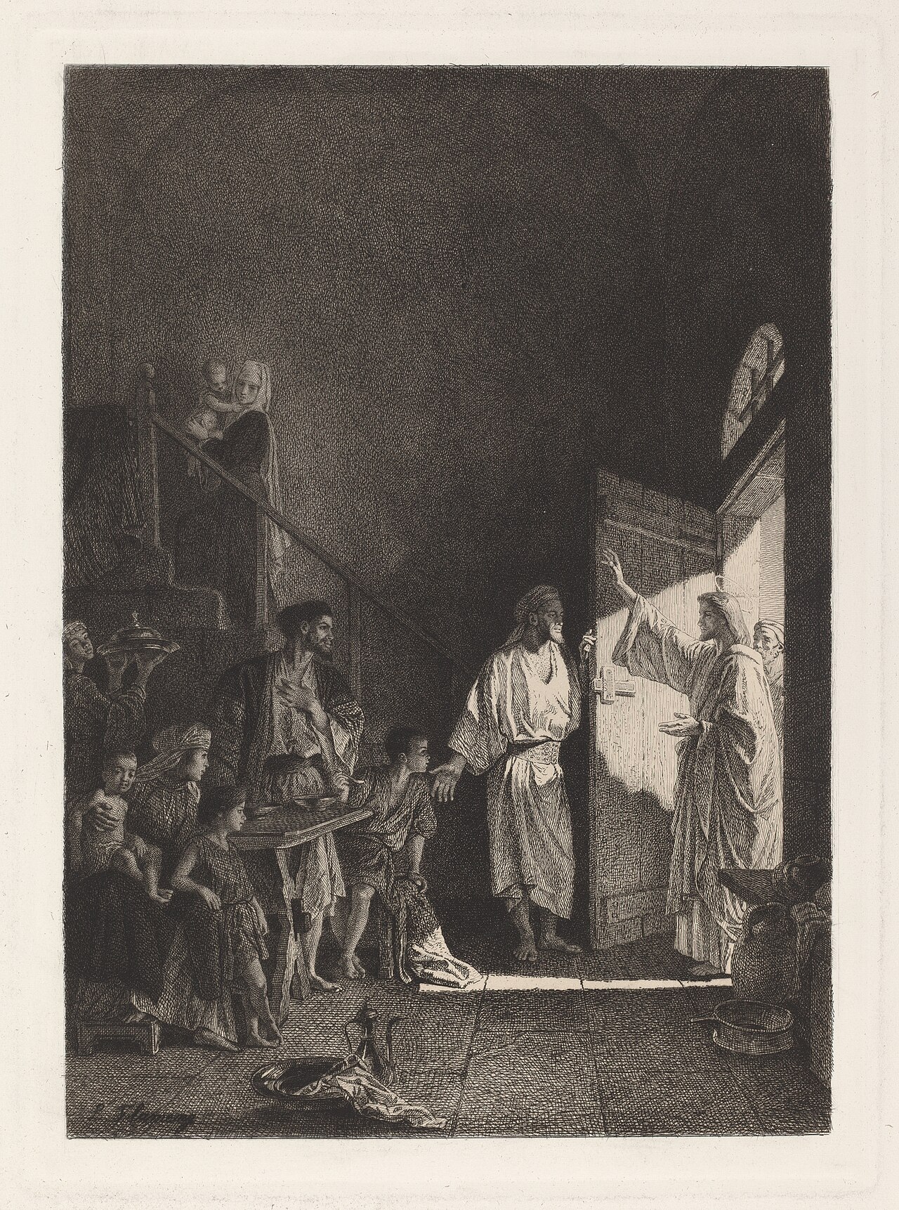 A Scene from the New Testament by Léopold Flameng