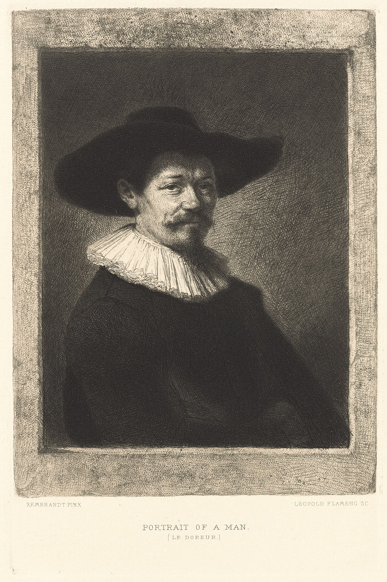 Portrait of a Man (Le Doreur) by Léopold Flameng