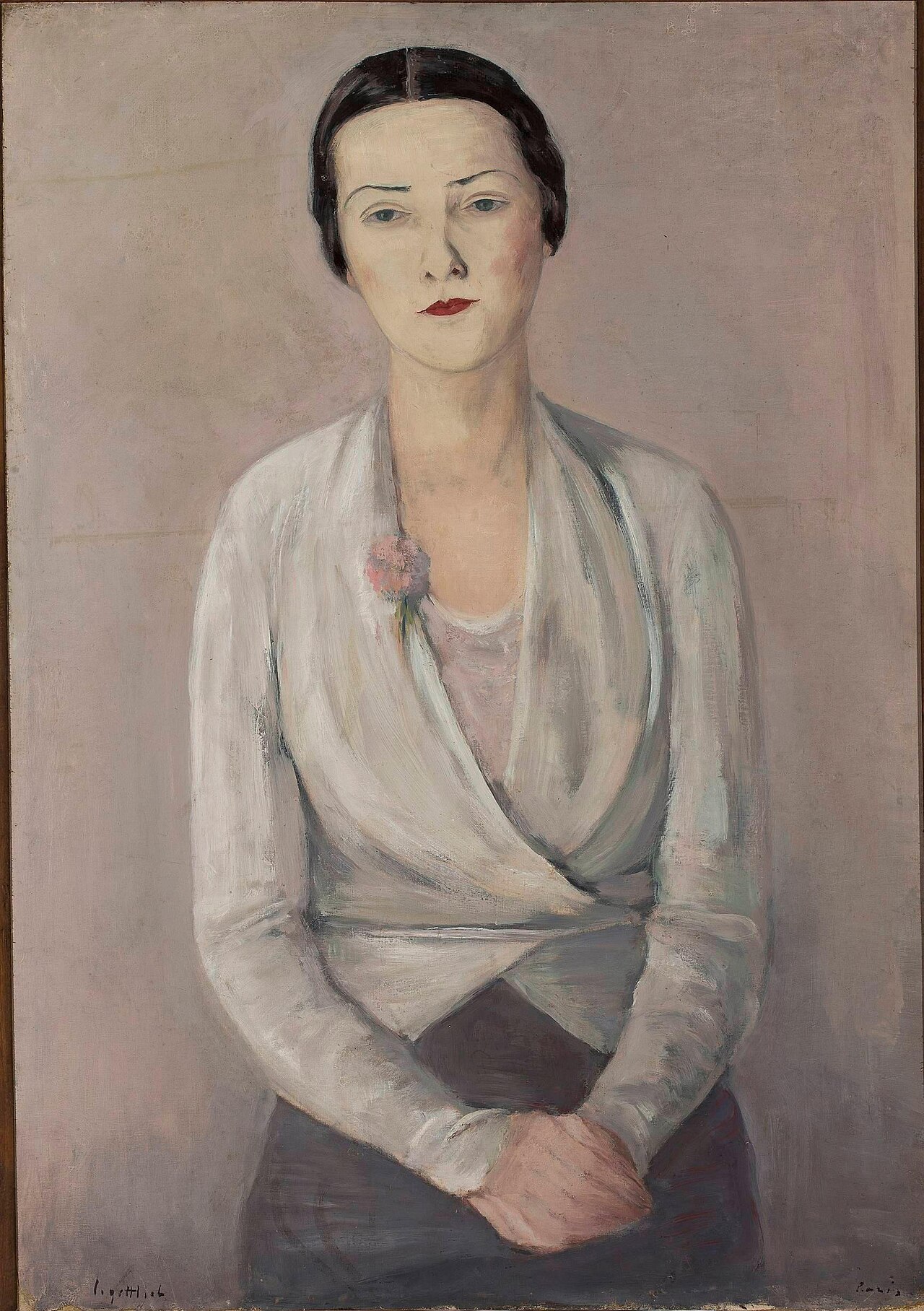 Portrait of Ms Bleszyńska by Leopold Gottlieb
