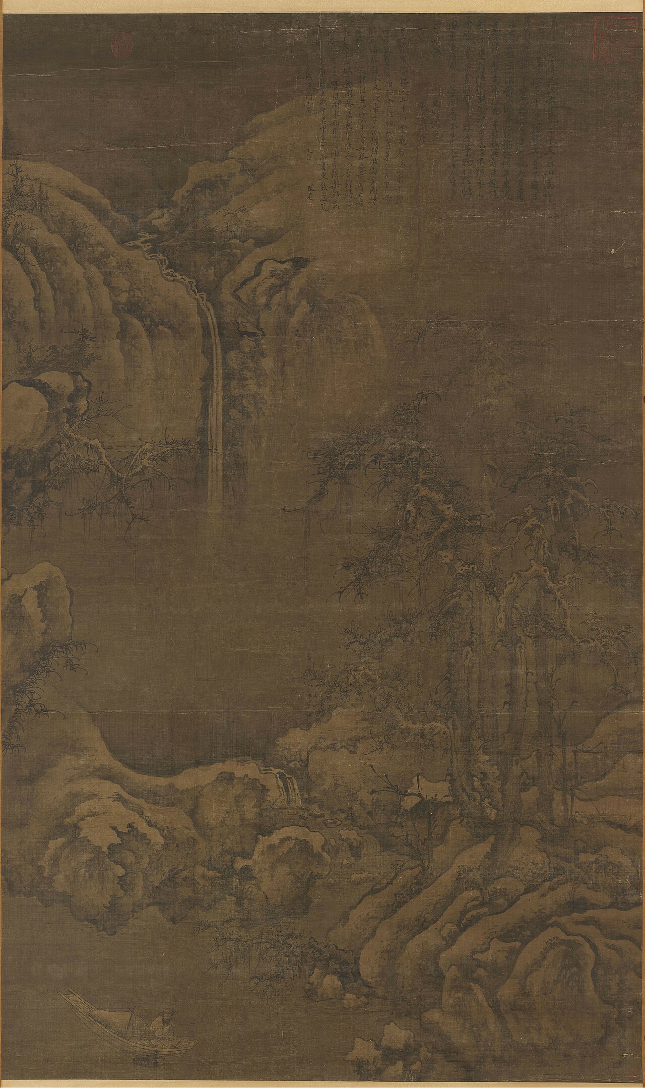 Fishing Boat on a Wintry River by Li Cheng