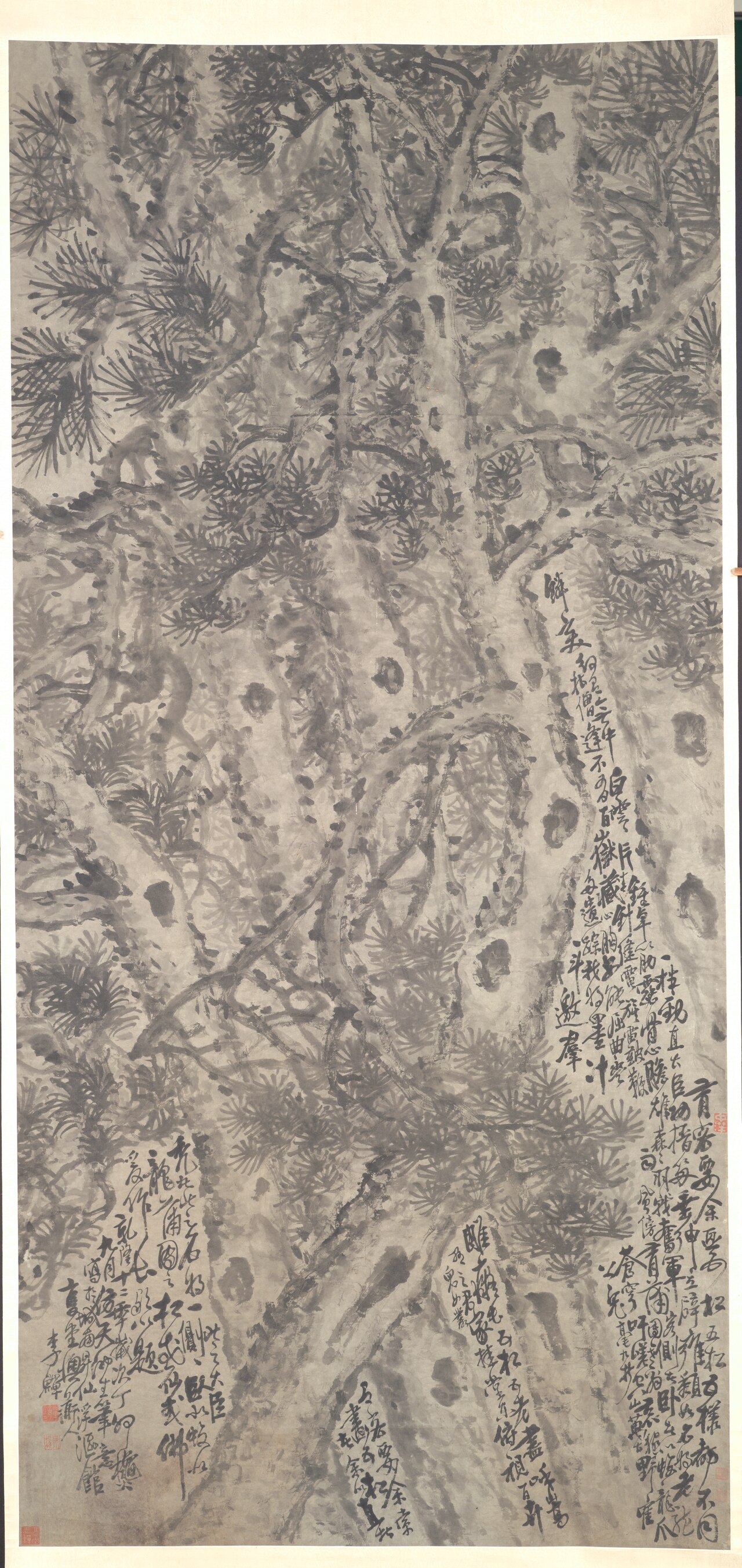 Five Pine Trees by Li Shan
