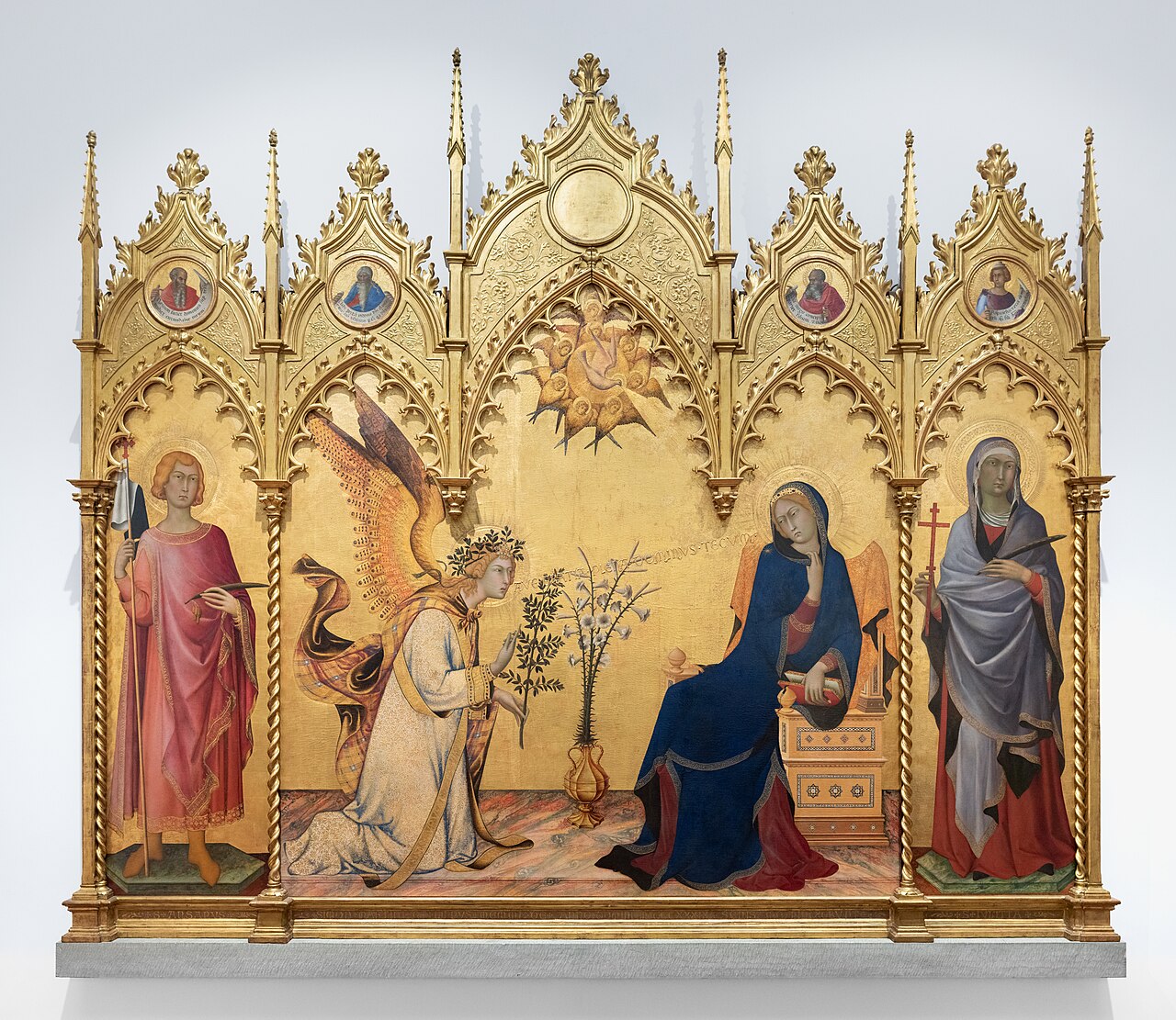 Annunciation with Saints Maxima and Ansanus by Lippo Memmi