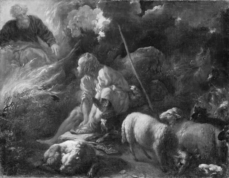 Moses and the Burning Bush by Livio Mehus
