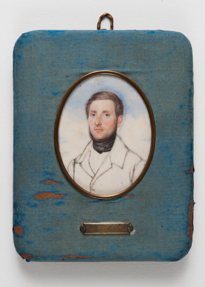 Unknown Man, Unfinished Portrait by Lizinska de Mirbel