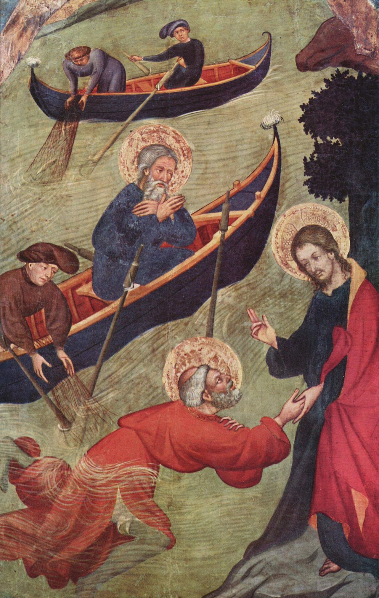 Jesus Supports Saint Peter on the Water by Lluís Borrassà