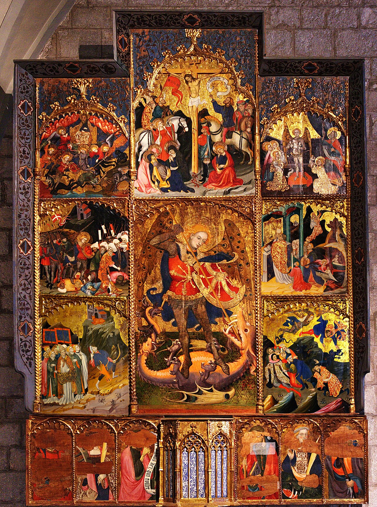 Retaule de Sant Miquel de Cruïlles (Museu d'Art de Girona) by Lluís Borrassà