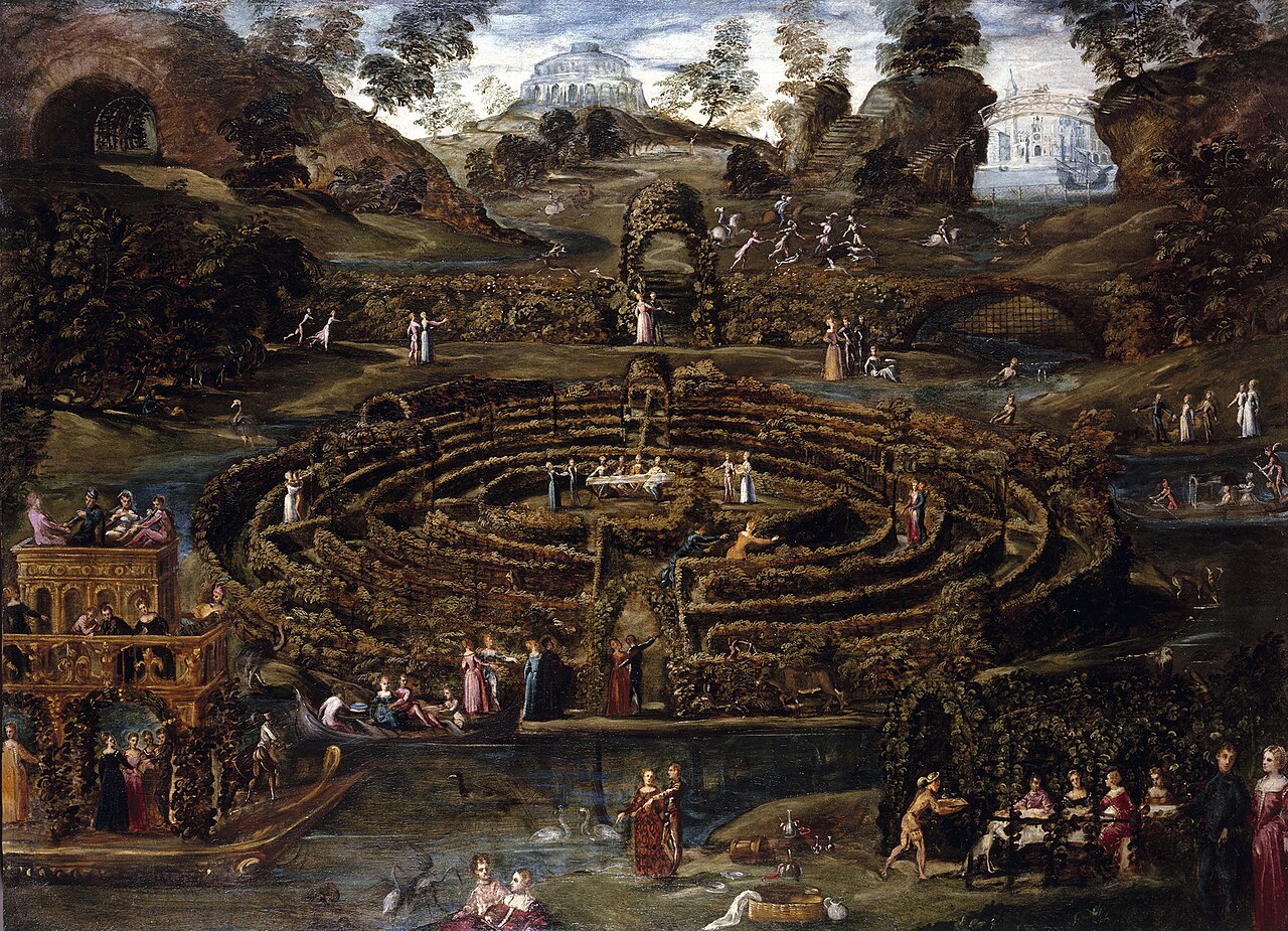 Pleasure Garden with a Maze by Lodewijk Toeput