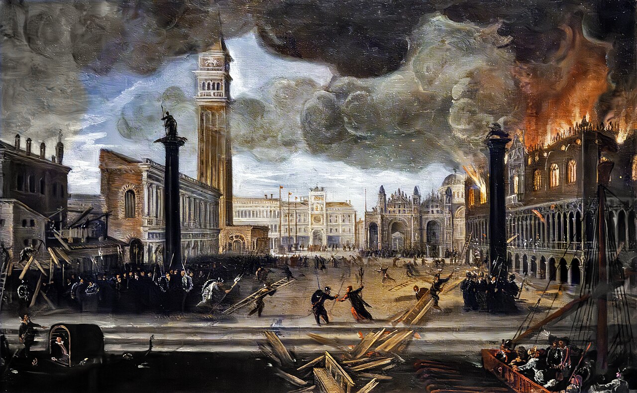 The fire at the Doge's Palace by Lodewijk Toeput