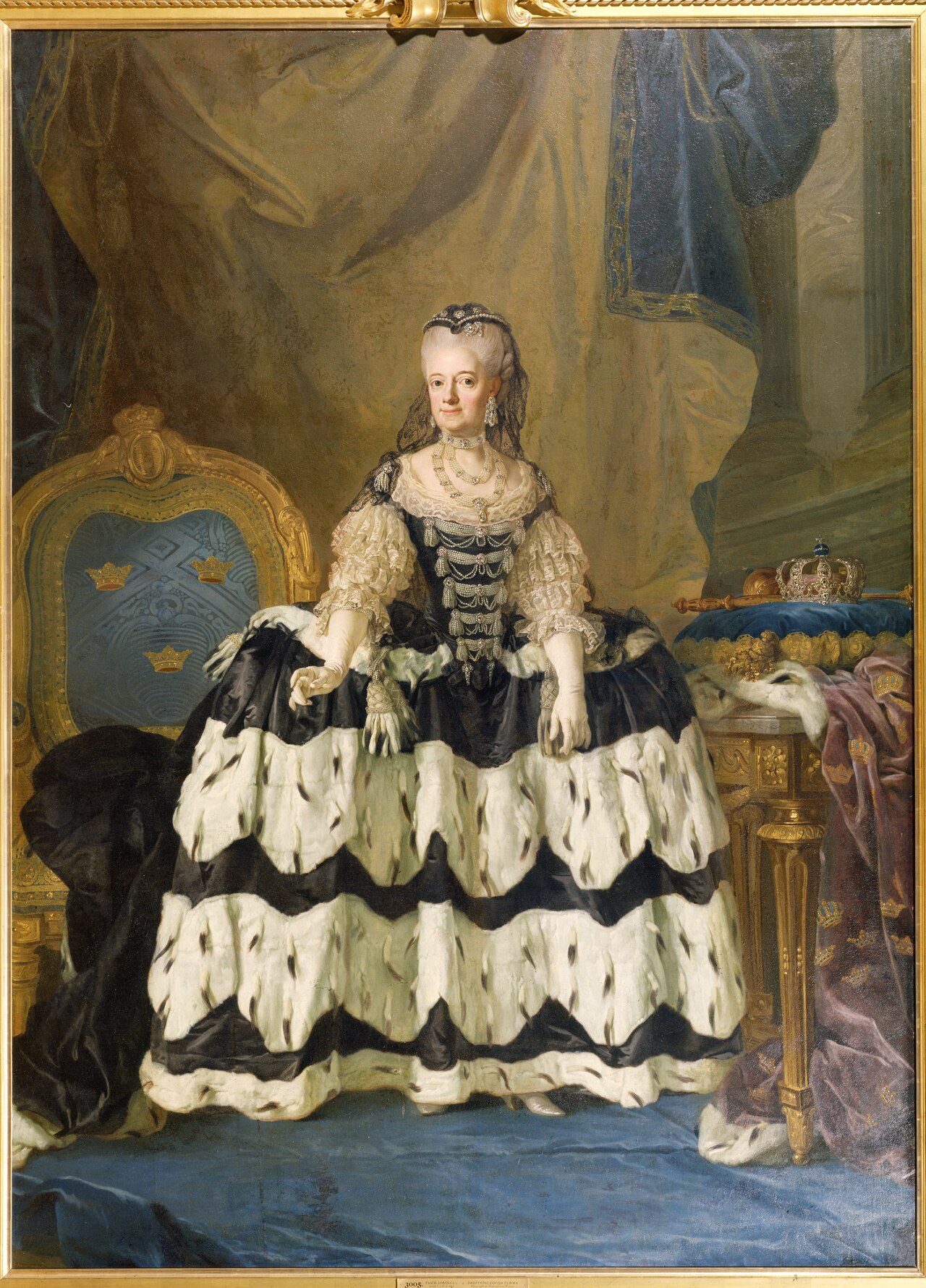 The Dowager Queen Lovisa Ulrika of Sweden by Lorens Pasch the Younger