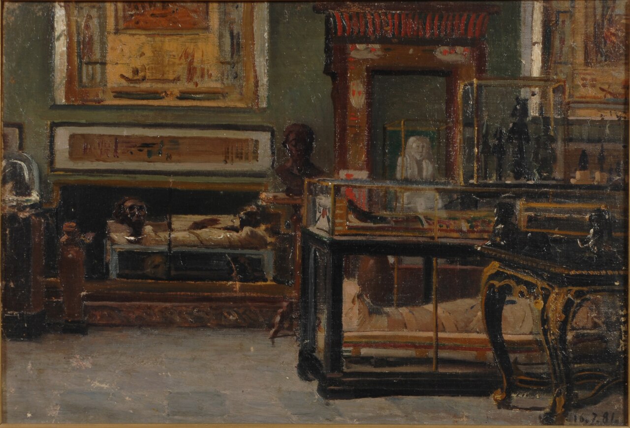 Painting of the galleries by Lorenzo Delleani. by Lorenzo Delleani