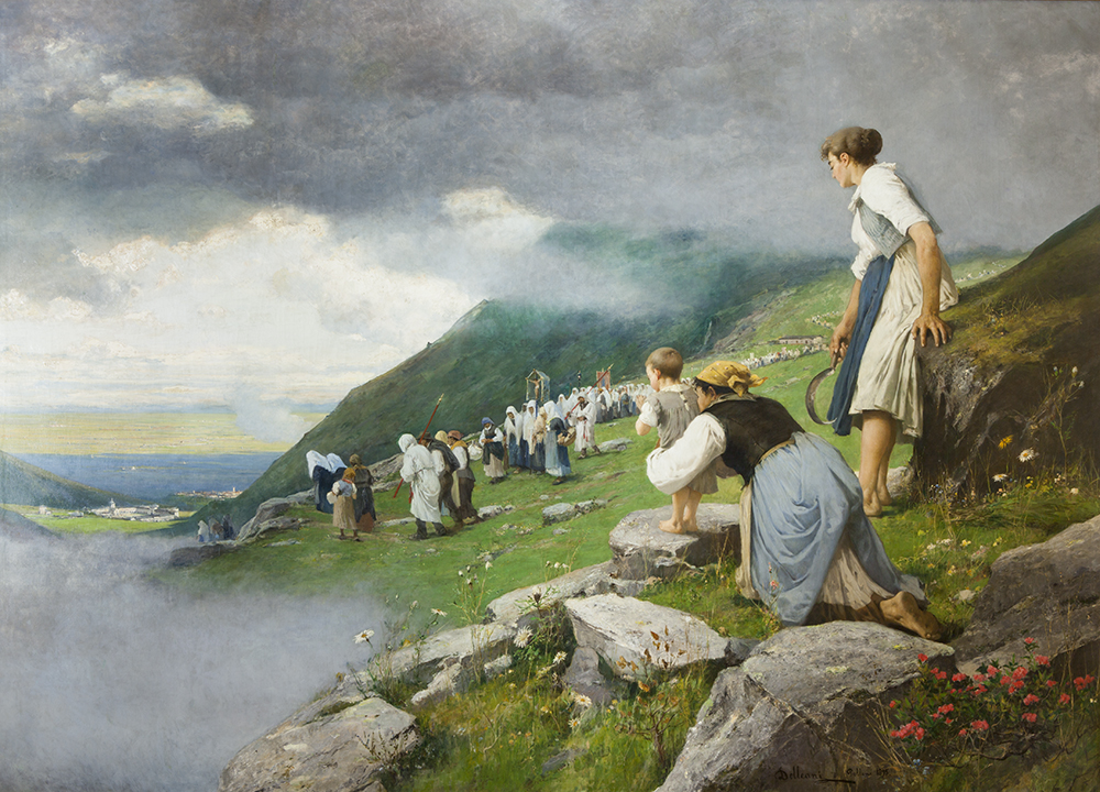 Pilgrimage to Oropa by Lorenzo Delleani