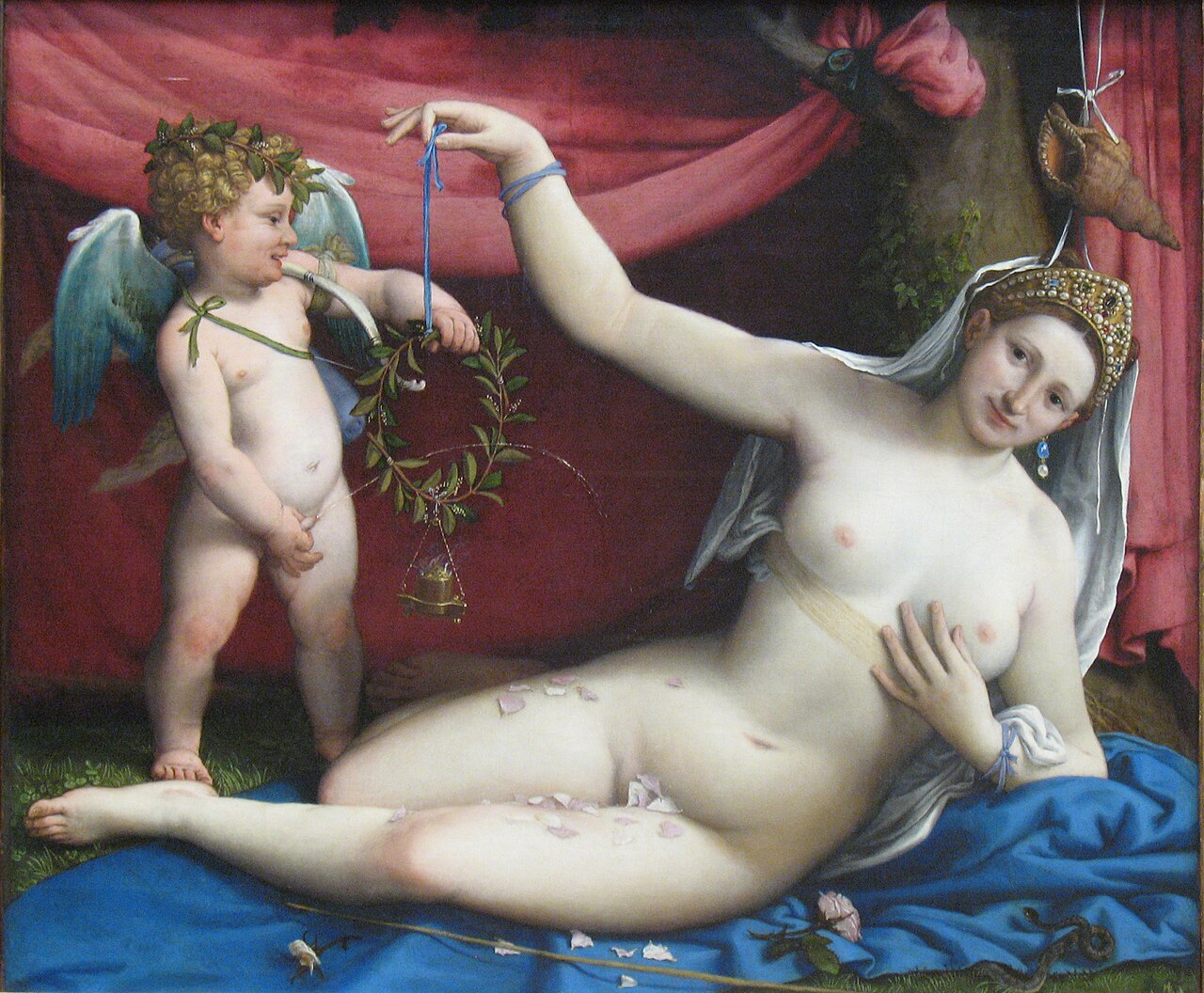Venus and Cupid by Lorenzo Lotto