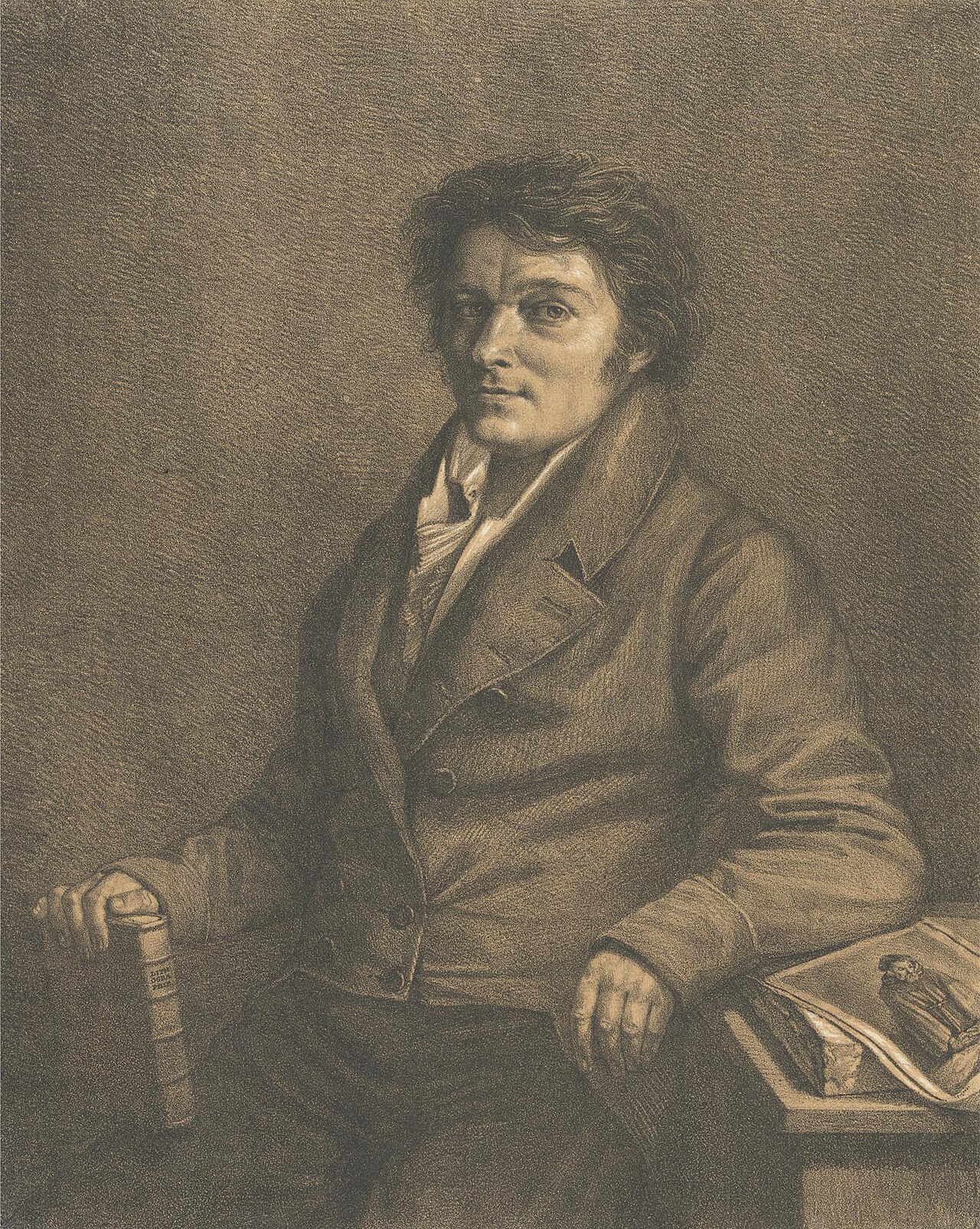 Aloys Senefellder (portrait after) by Lorenzo Quaglio the Younger