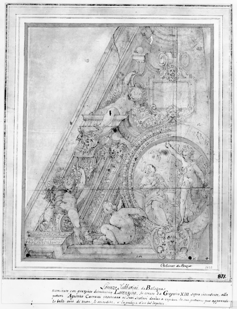 Study for a plafond with the Annunciation by Lorenzo Sabbatini