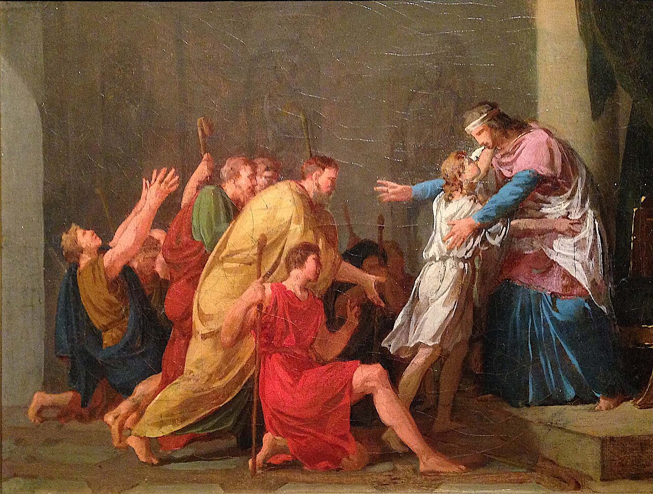 Joseph recognized by his brothers by Louis-André-Gabriel Bouchet
