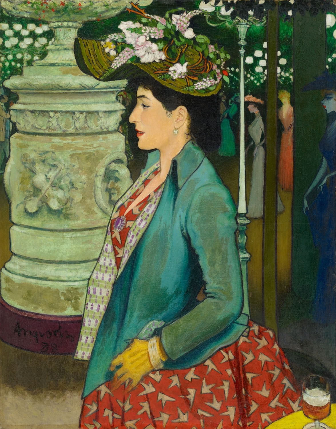 An Elegant Woman at the Élysée Montmartre by Louis Anquetin