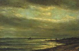 Coast by Moonlight by Louis Artan