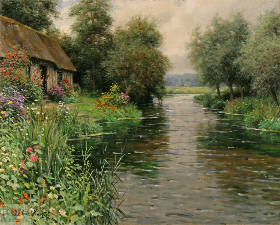 Quiet Corner, a Cottage Near Dieppe by Louis Aston Knight