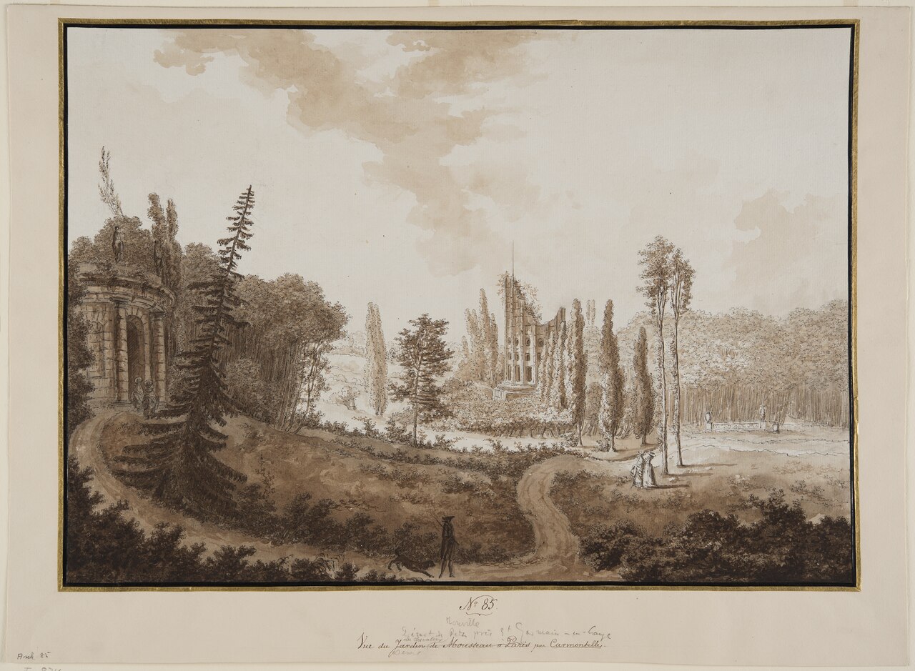 Kolonnhuset och Pantemplet i Désert de Retz by Louis Carrogis Carmontelle