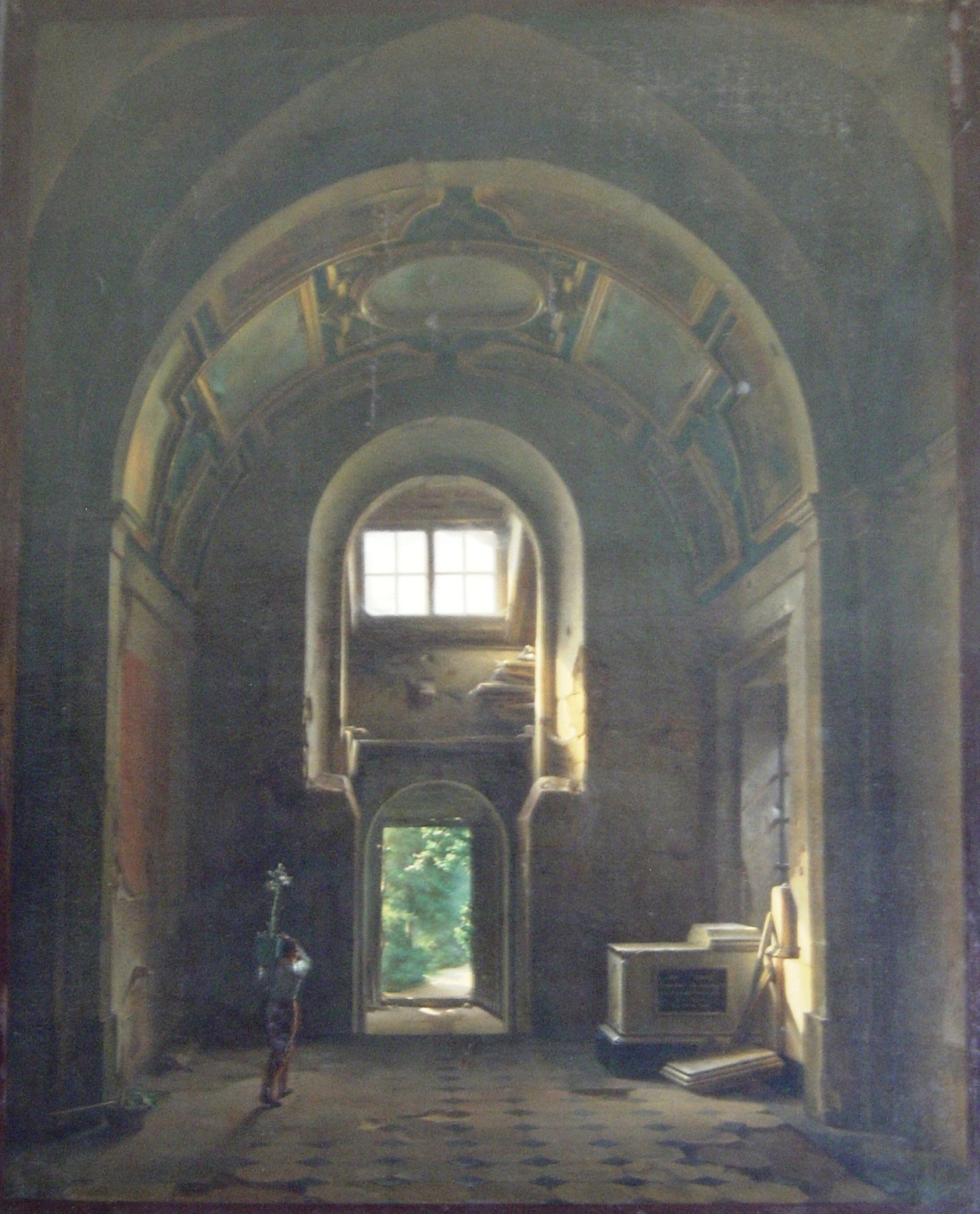 Interior of a Chapel of the Church of the Feuillants in Paris by Louis Daguerre