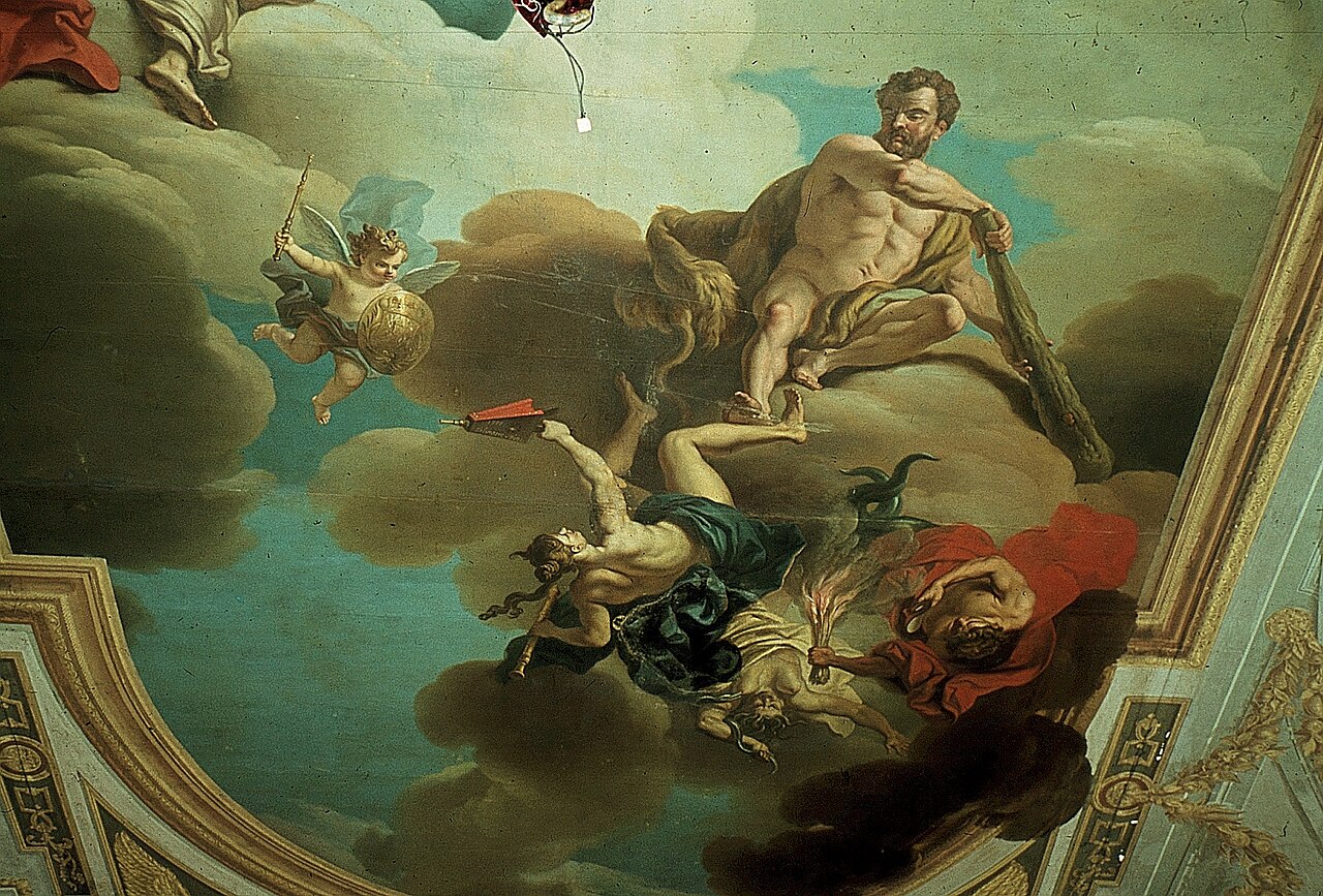 Deckengemälde im Thronsaal König Augusts II. im Dresdner Residenzschloss by Louis de Silvestre