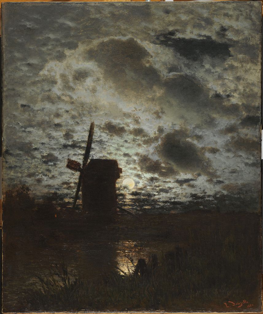 Landscape with Windmill by Louis Douzette