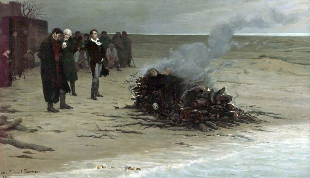 The Funeral of Shelley by Louis Édouard Fournier