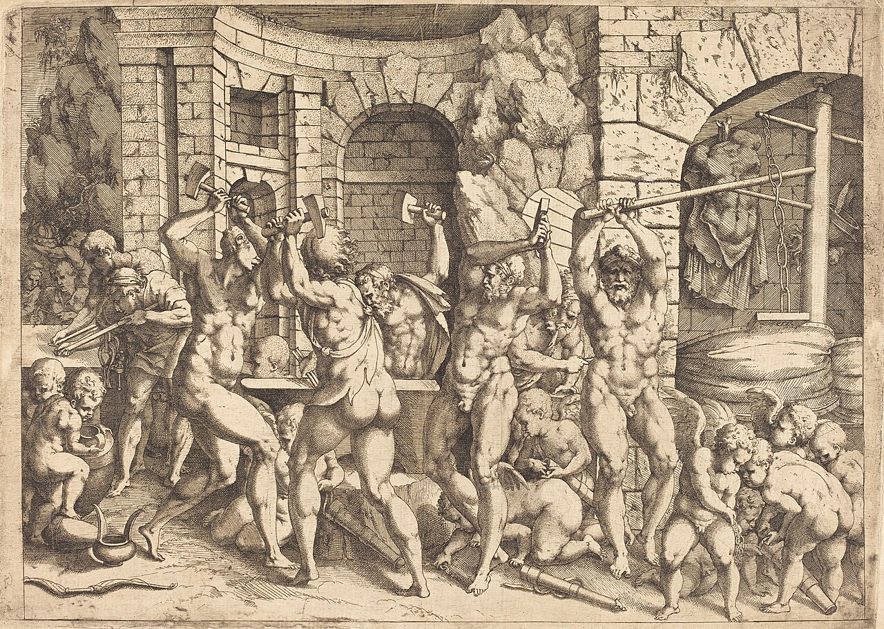 The Forge of Vulcan by Louis Ferdinand Elle the Elder