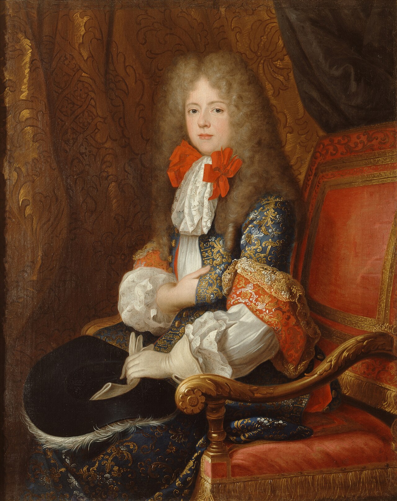 Liselotte of the Palatine (1652-1722), Dutchess of Orléans in hunting costume by Louis Ferdinand Elle the Younger