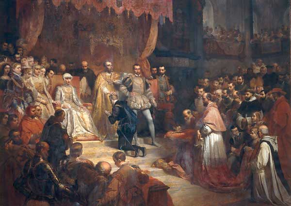 Abdication of Charles V by Louis Gallait by Louis Gallait
