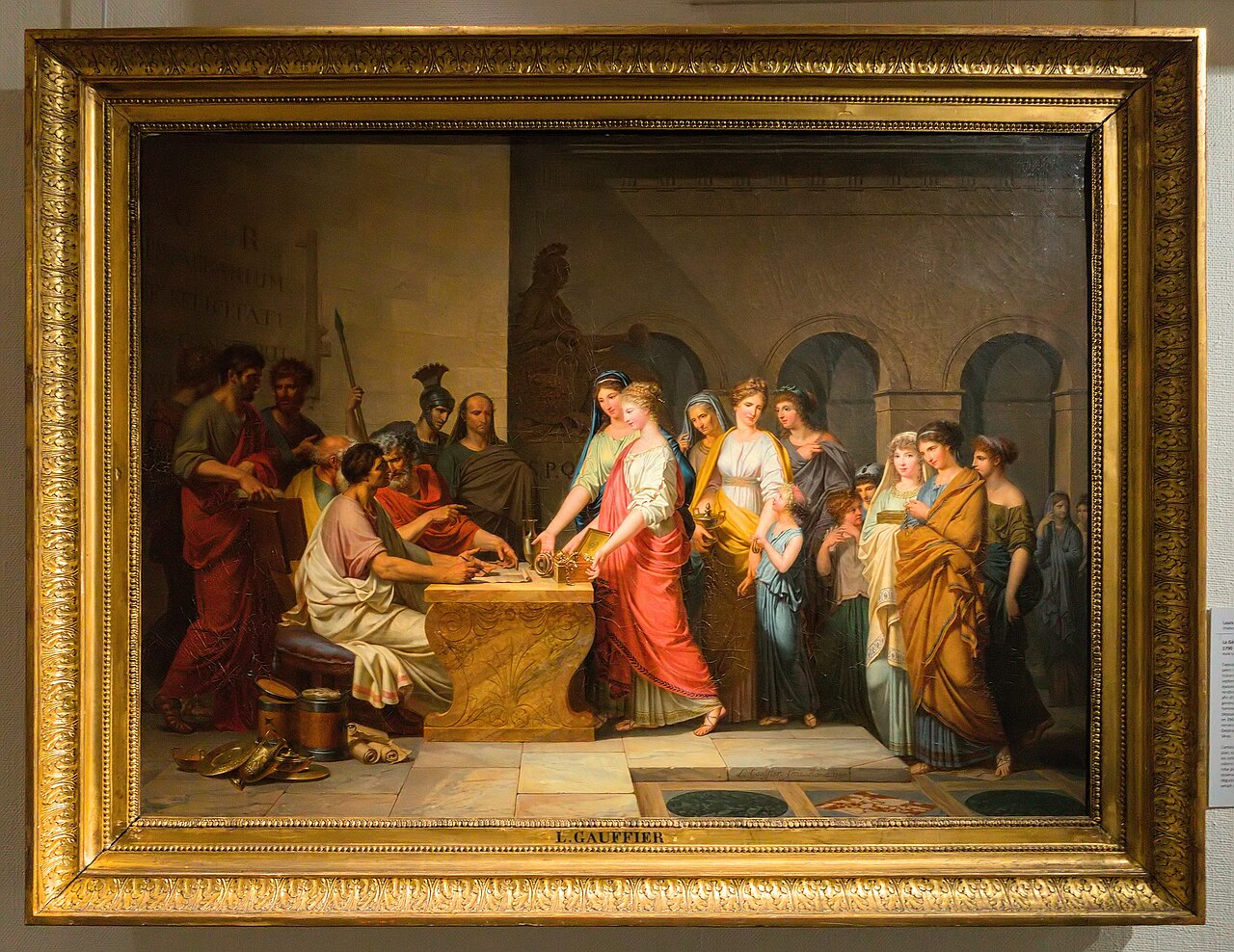 La Générosité des dames romaines by Louis Gauffier