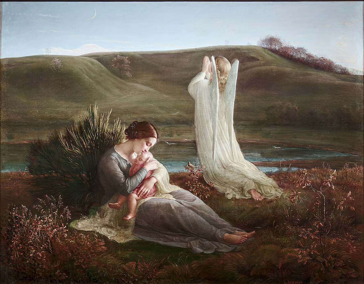 Poem of the Soul - The Angel and the Mother by Louis Janmot