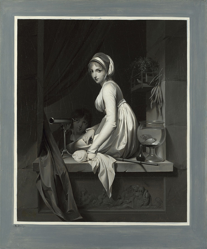 A Girl at a Window by Louis-Léopold Boilly