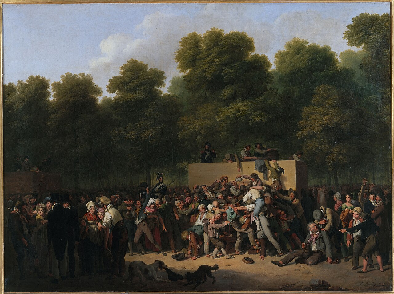 Distribution of Wine and Food on the Champs-Elysées by Louis-Léopold Boilly
