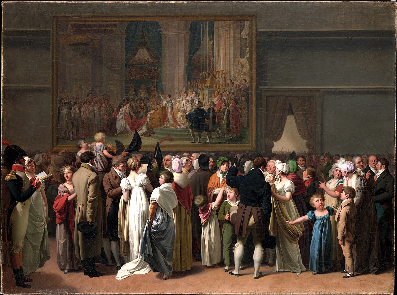 The Public Viewing David’s "Coronation" at the Louvre by Louis-Léopold Boilly