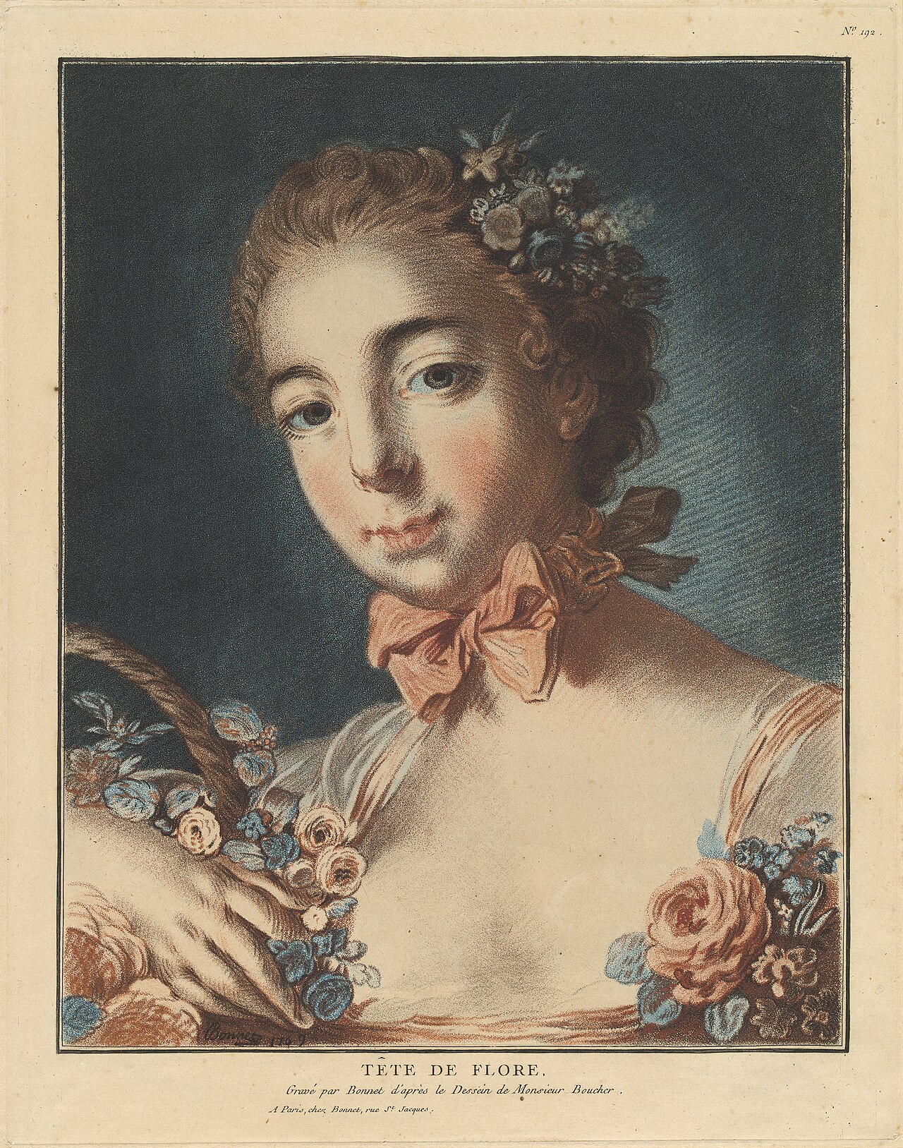 Tête de Flore by Louis-Marin Bonnet