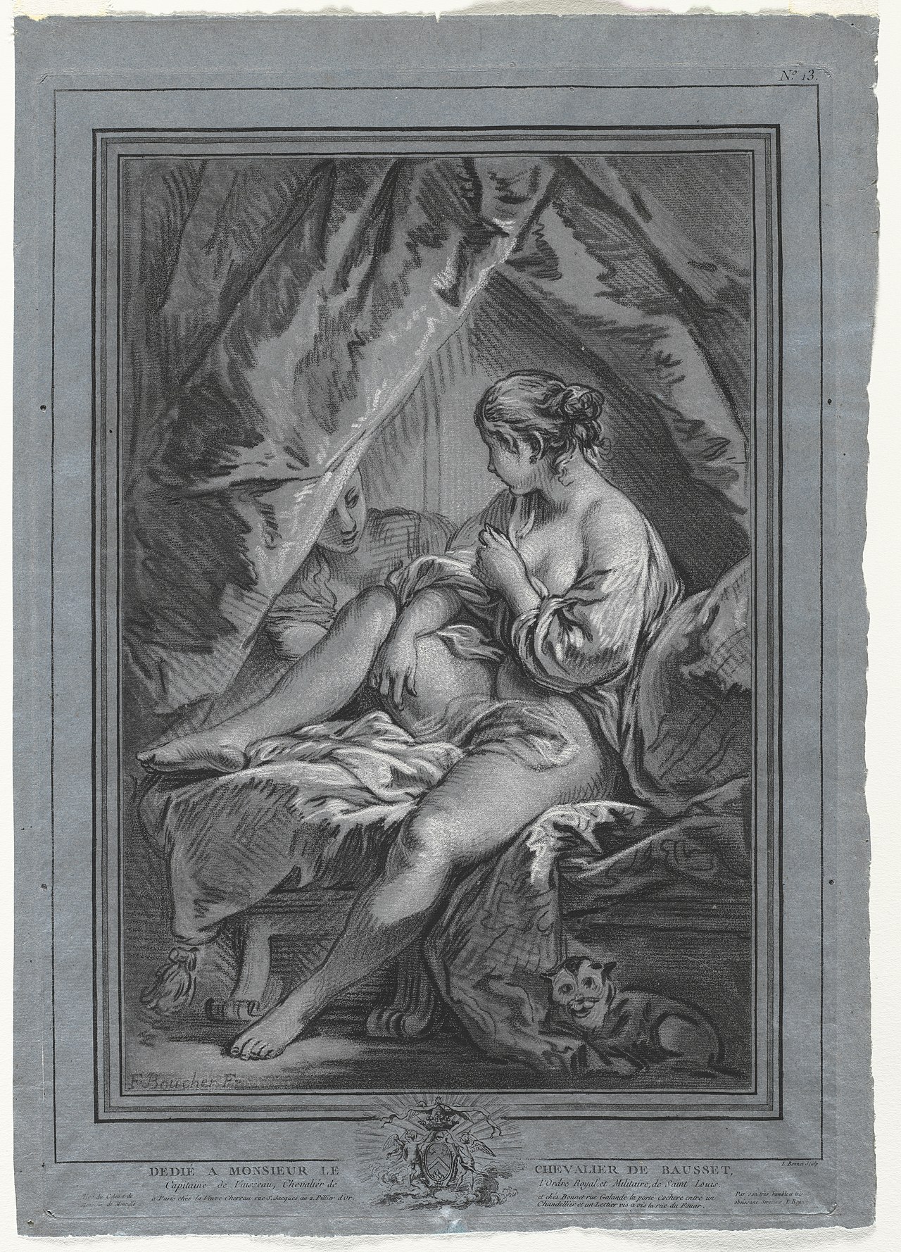 Young Woman Seated on a Bed by Louis-Marin Bonnet