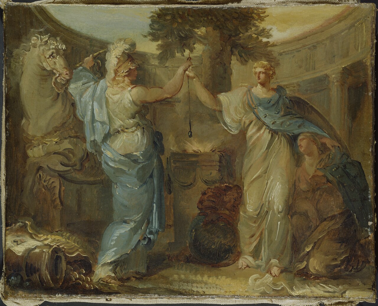 Allegory. Sweden, Finland and Mars, the God of War by Louis Masreliez