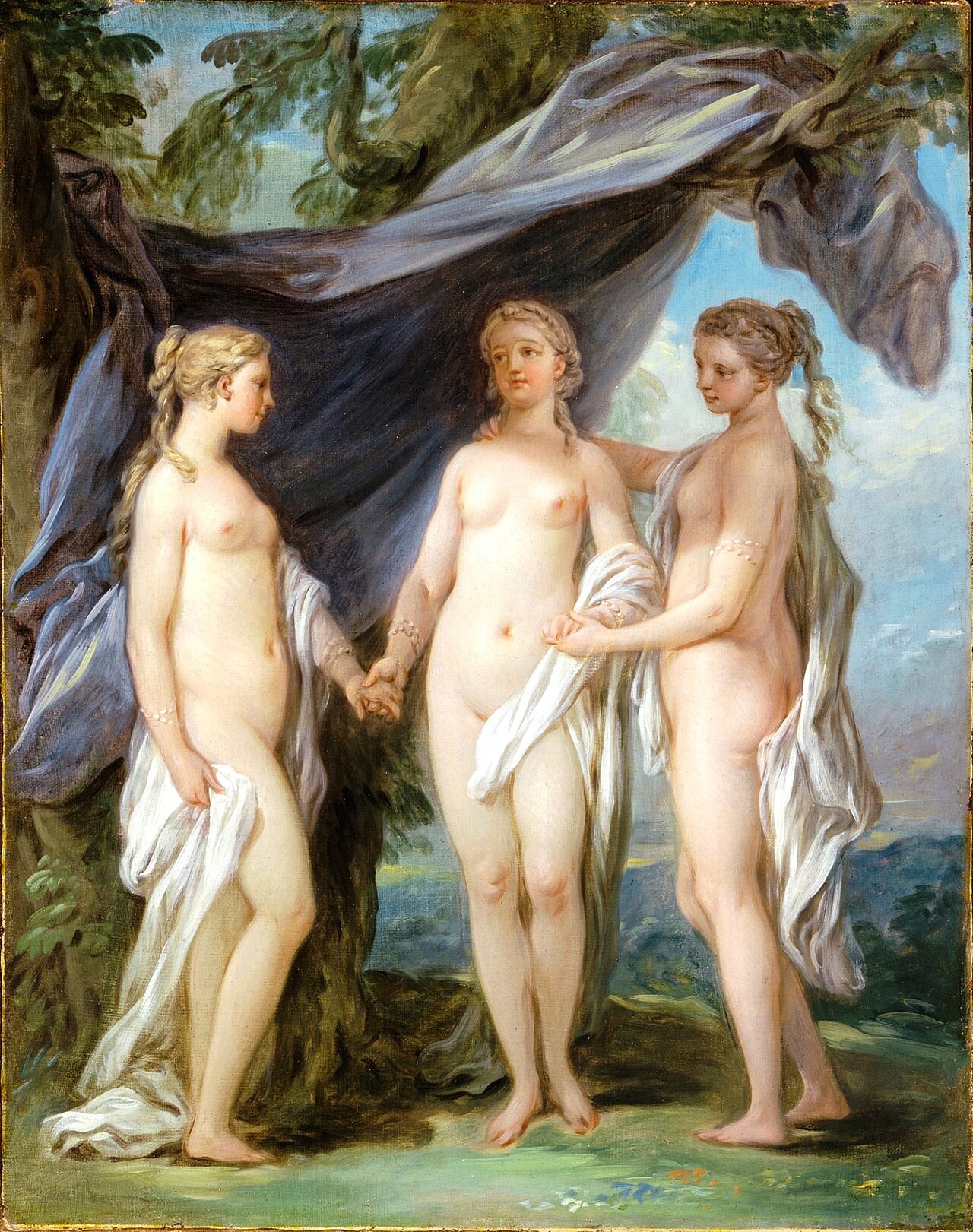 The Three Graces by Louis-Michel van Loo