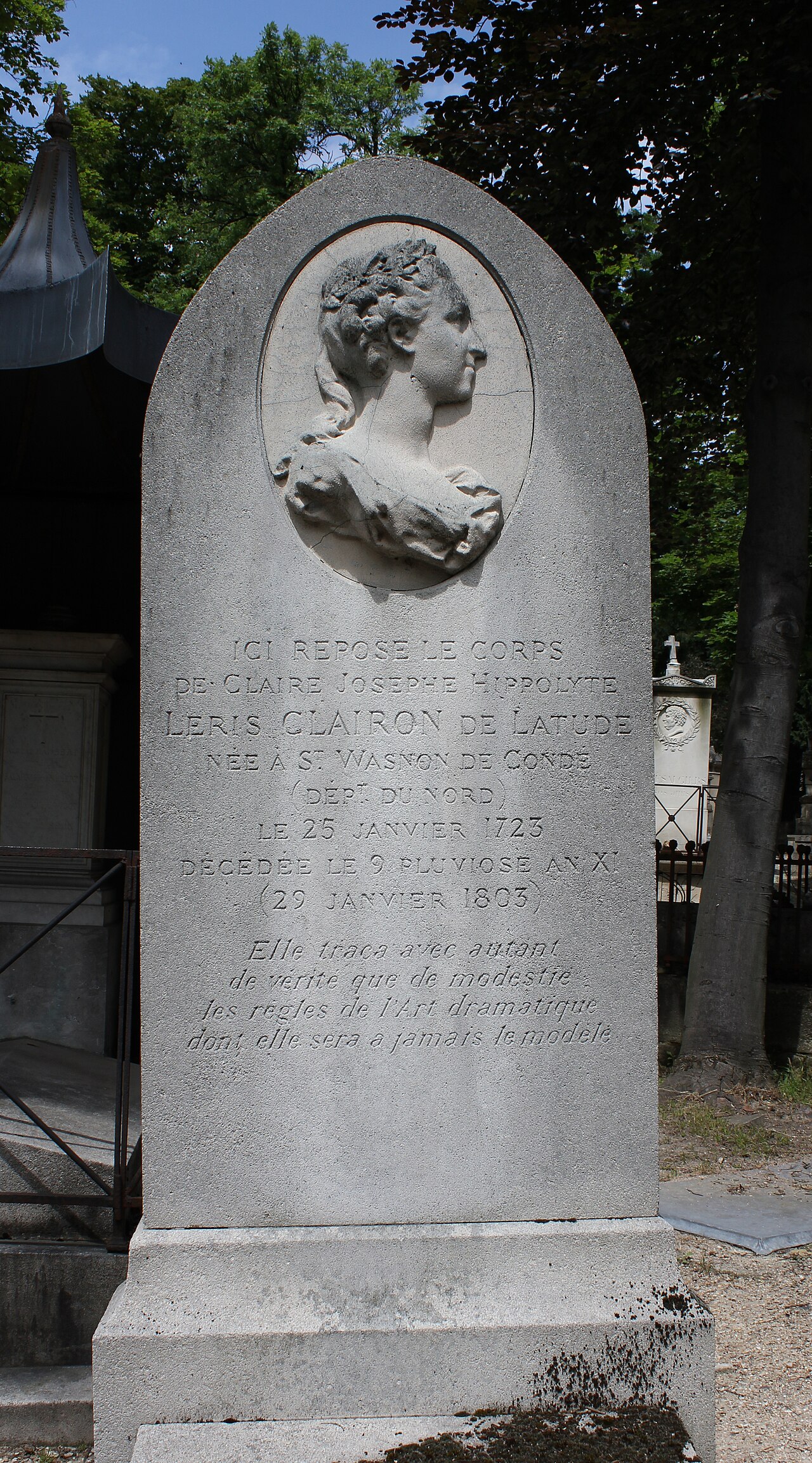 Grave of Clairon by Louis Noël