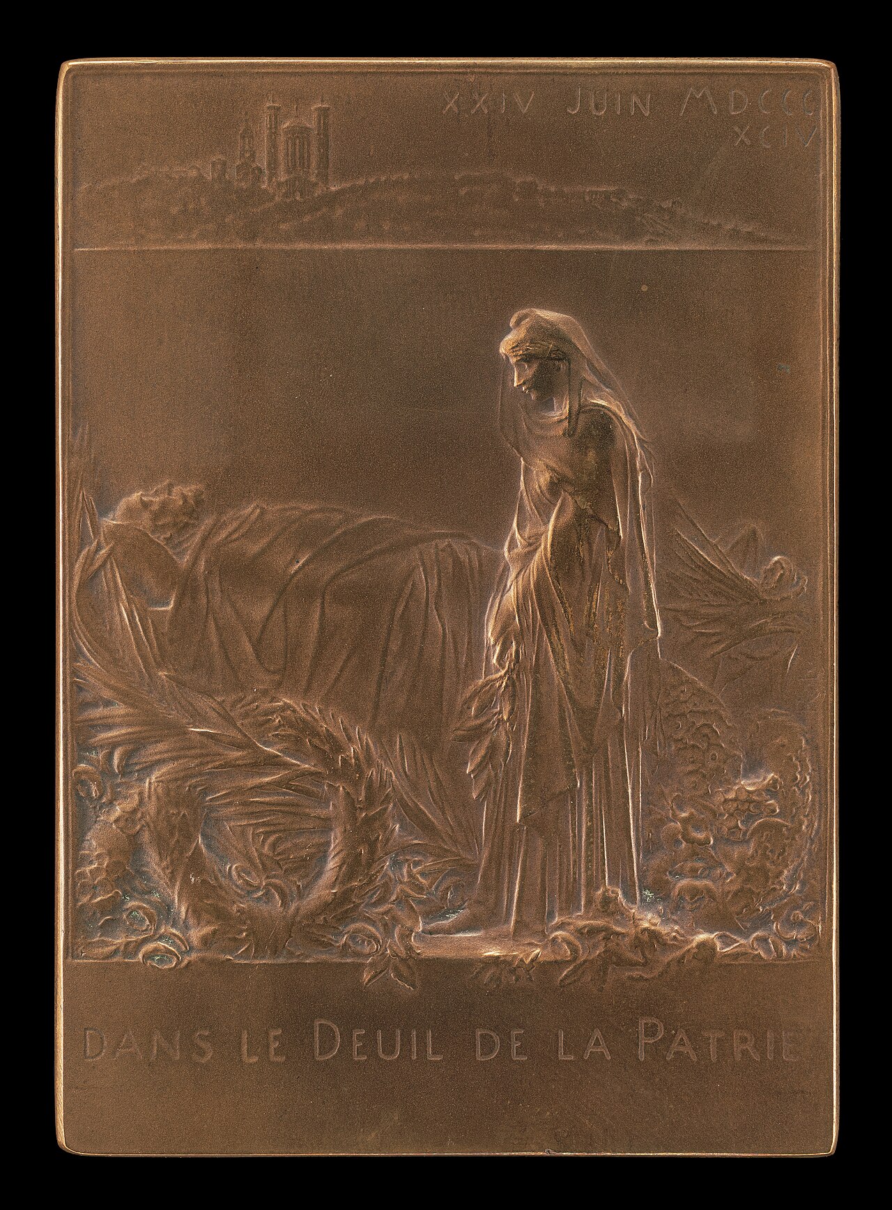 France Mourning the President of the Republic [reverse] by Louis-Oscar Roty