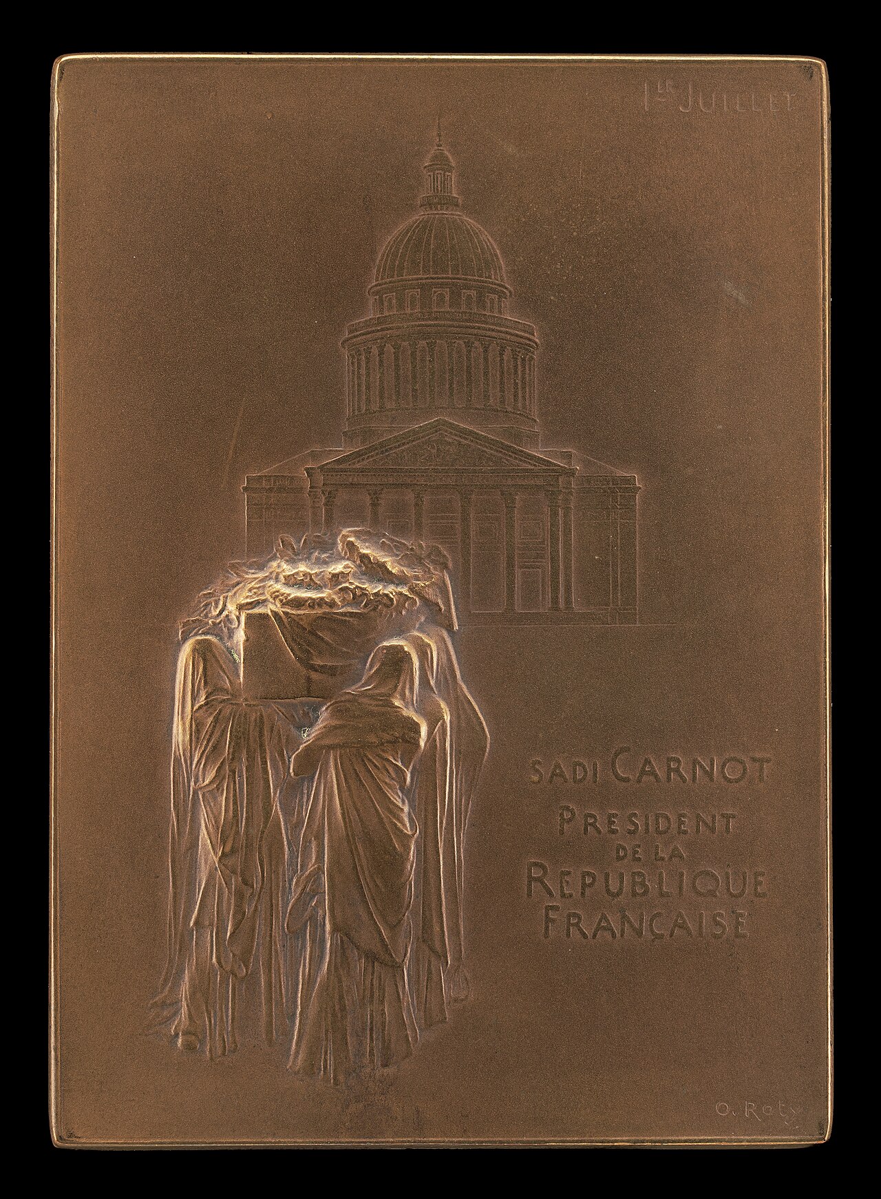 The Body of President Sadi Carnot Borne to the Panthéon [obverse] by Louis-Oscar Roty