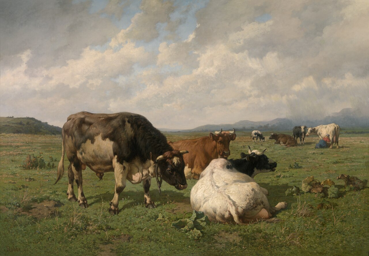 Cattle in the Meadow by Louis Robbe