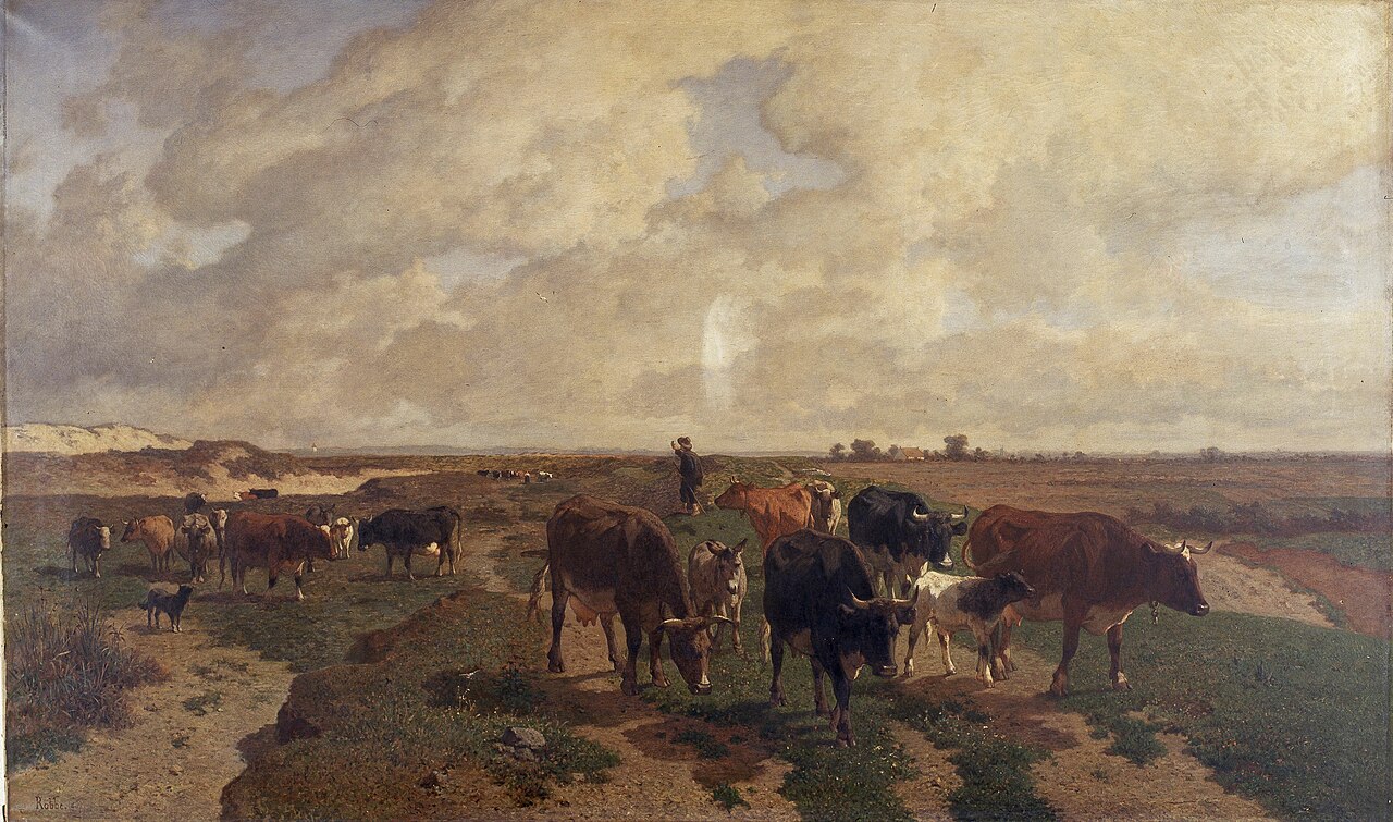 Landscape with Animals near Knokke-Heist by Louis Robbe