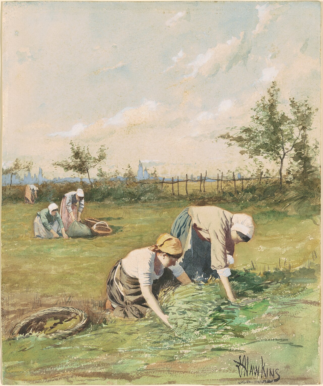Gleaners in the Field by Louis Welden Hawkins
